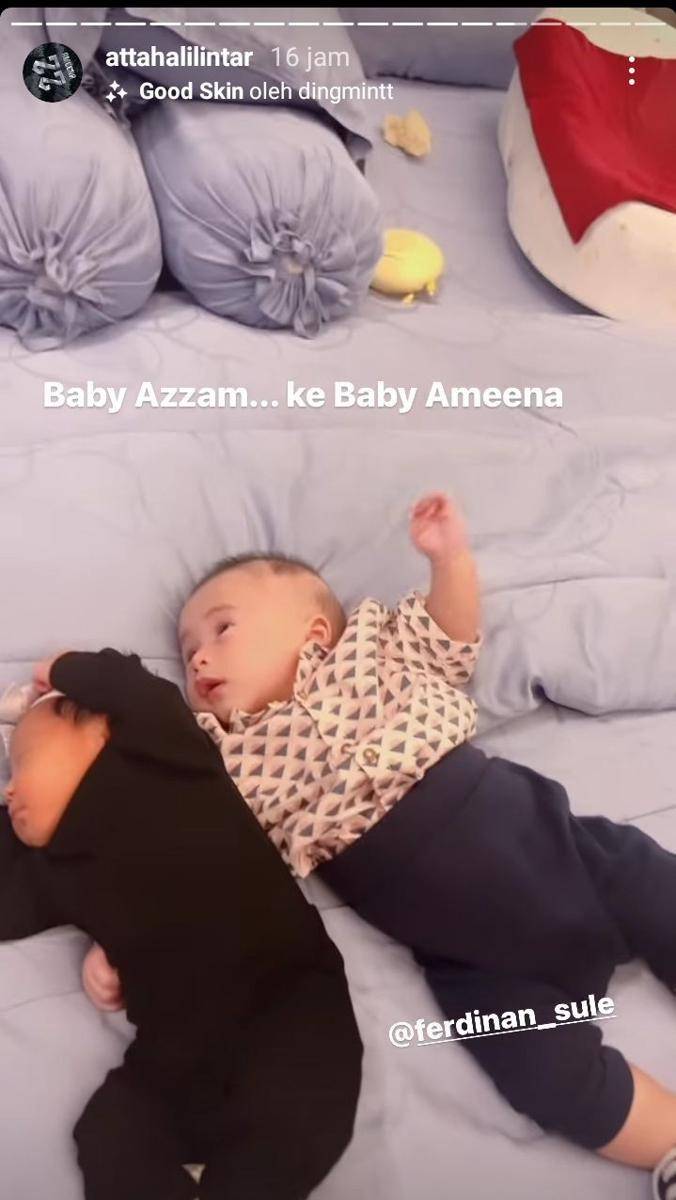 potret baby Adzam dan Ameena (instagram.com/attahalilintar)