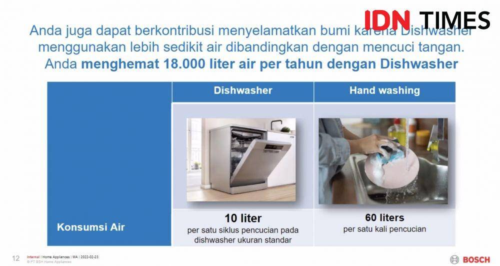 Bosch Home Appliances Media Session, Dishwasher Launch. (2/3/22) (IDN Times/Dina Fadillah Salma)