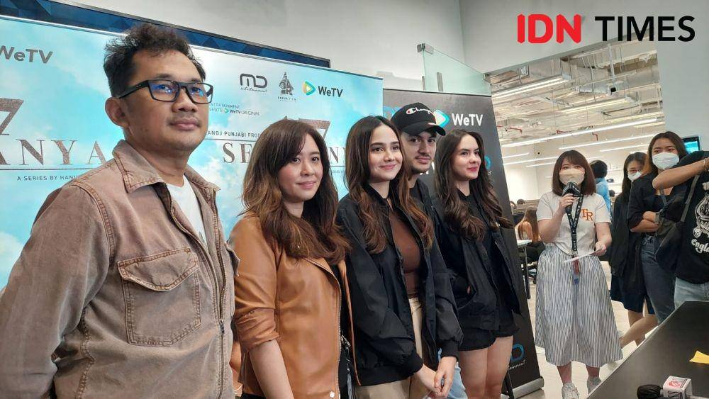 Rizky Nazar promosi series 17 Selamanya pada Rabu (2/3/2022). (IDN Times/Erfah Nanda)
