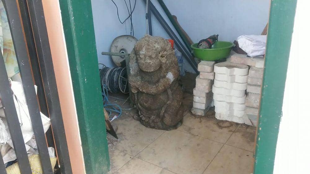 Arca Dwarapala yang ditemukan oleh warga di Tulungagung. IDN Times/ Bramanta Pamungkas