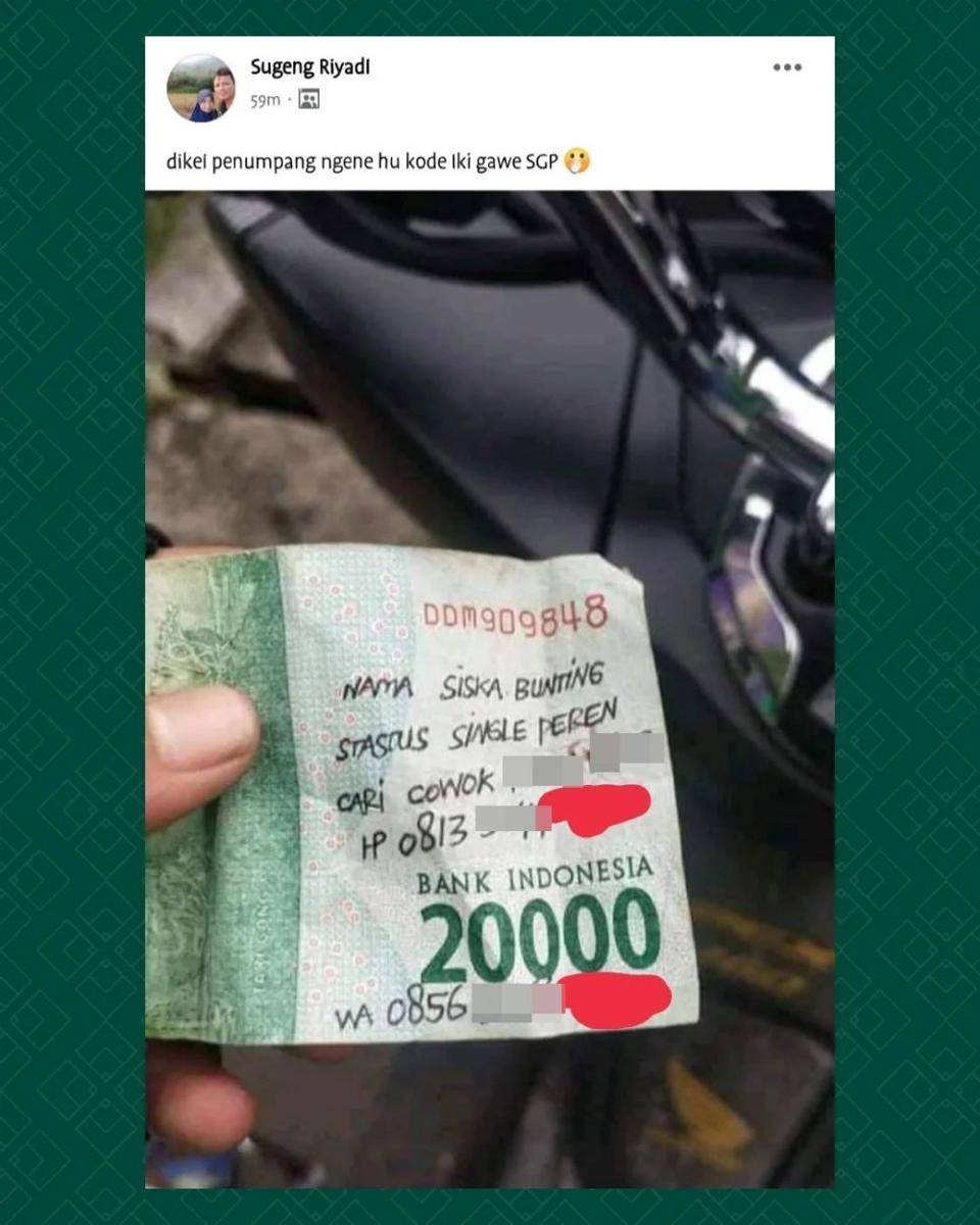 driver ojek online dapat tip (instagram.com/lambeonlen)