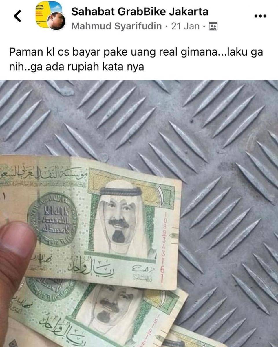 driver ojek online dapat tip (instagram.com/pamangrab.tv)