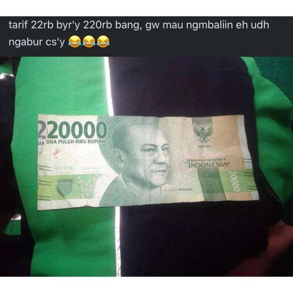 driver ojek online dapat tip (instagram.com/newdramaojol.id)