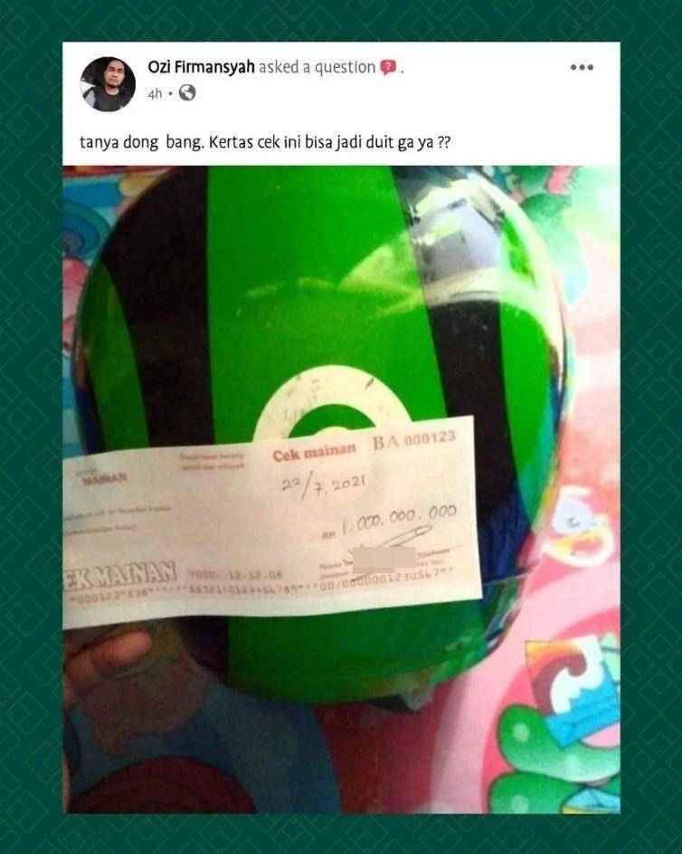driver ojek online dapat tip (instagram.com/lambeonlen)