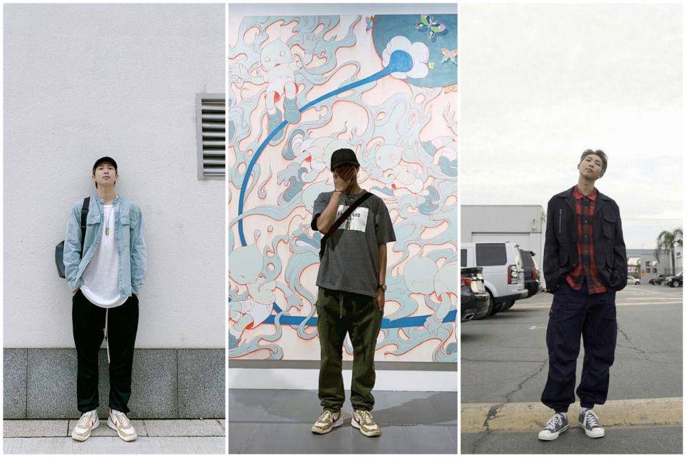 referensi outift street style ala RM BTS (Instagram.com/bighit_ent)
