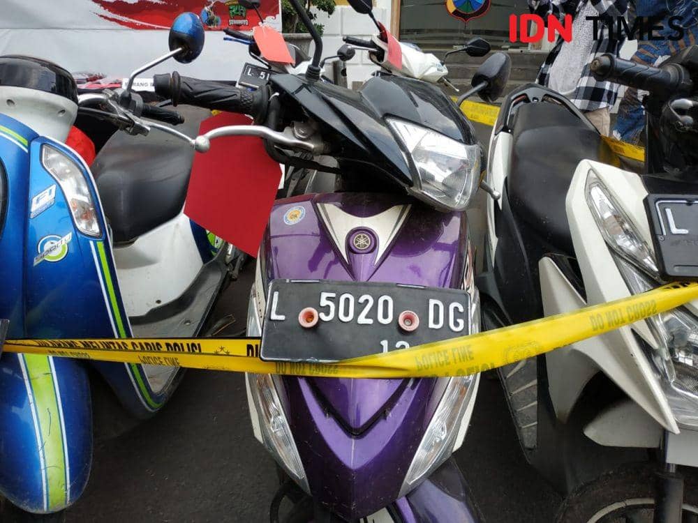 Barang bukti curanmor yang diamankan Polrestabes Surabaya. IDN Times/Khusnul Hasana.