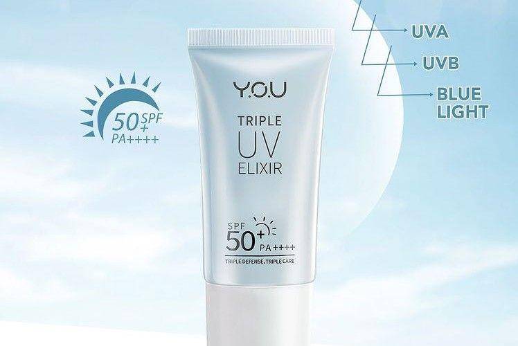 Y.O.U Triple UV Elixir Sunscreen Gel SPF 50 PA++++ (instagram.com/youbeauty_idn)