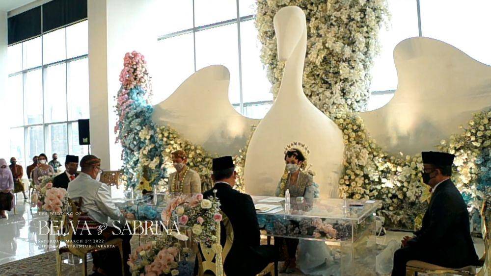 Akad Nikah Belva-Sabrina 5/3/2022 (dok. YouTube/Sabrina Anggraini)
