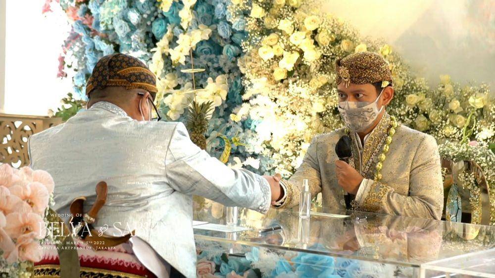 Akad Nikah Belva-Sabrina 5/3/2022 (dok. YouTube/Sabrina Anggraini)