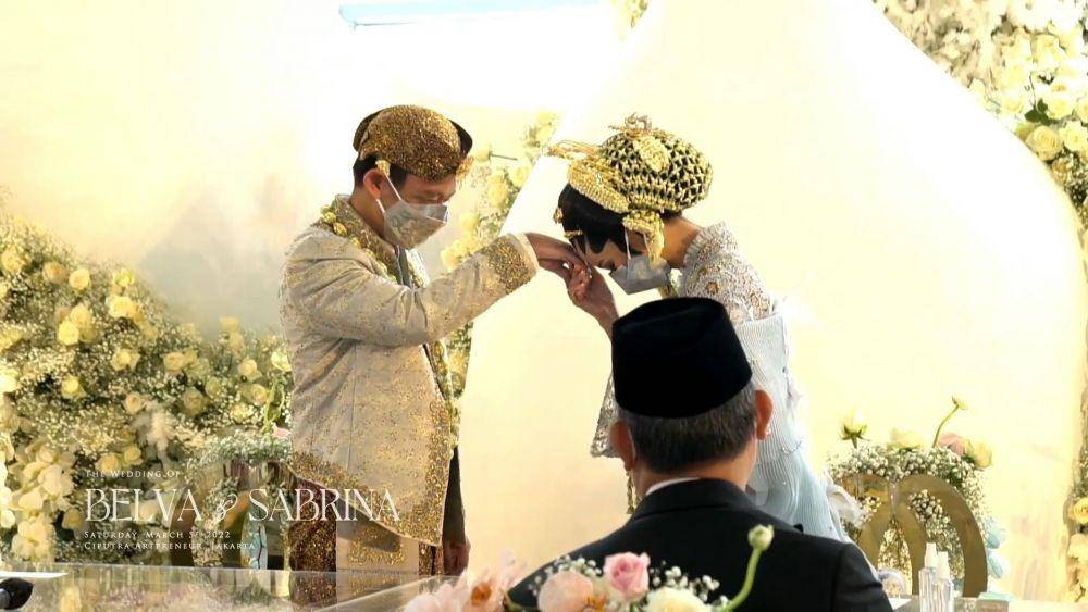Akad Nikah Belva-Sabrina 5/3/2022 (dok. YouTube/Sabrina Anggraini)
