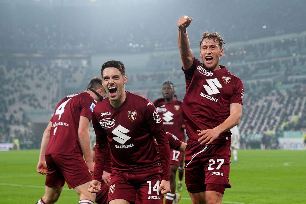 potret pemain Torino melakukan selebarasi gol (twitter.com/TorinoFC_1906)