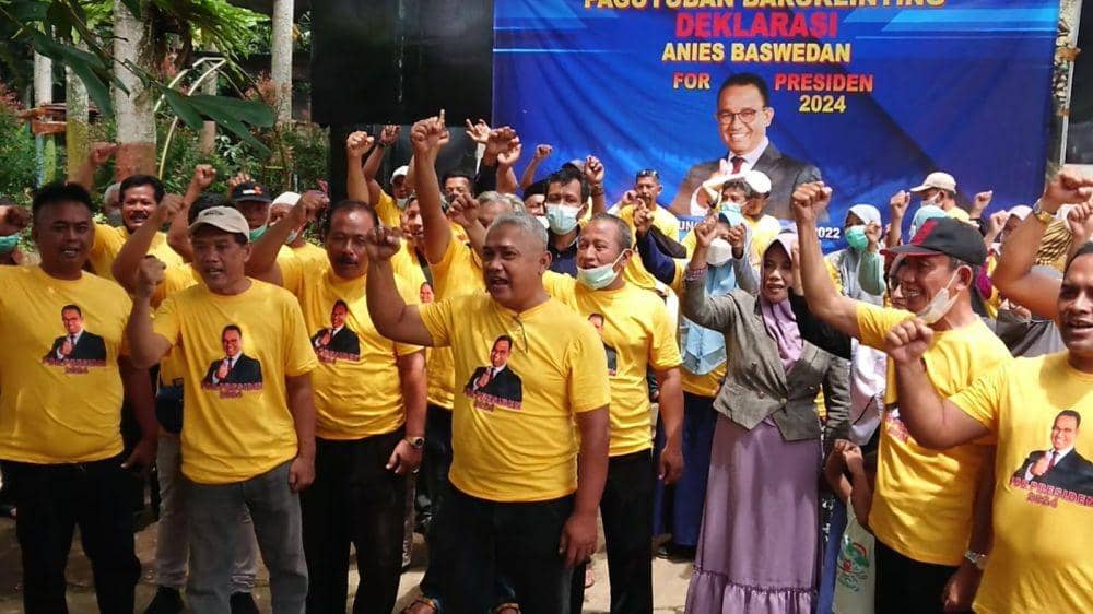 Paguyuban Baruklinthing di Tulungagung deklarasikan dukungan untuk Anies Baswedan. IDN Times/ Bramanta Pamungkas