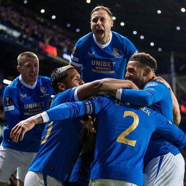 Glasgow Rangers saat menghadapi salah satu pertandingan di ajang UEFA Europa League musim 2021/2022 pada akhir Februari 2022 lalu. (Instagram.com/rangersfc)