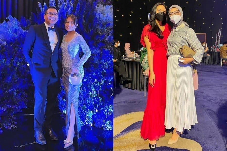 9 Gaya Artis dan Tokoh di Resepsi Belva Devara-Sabrina, Anggun Nian!