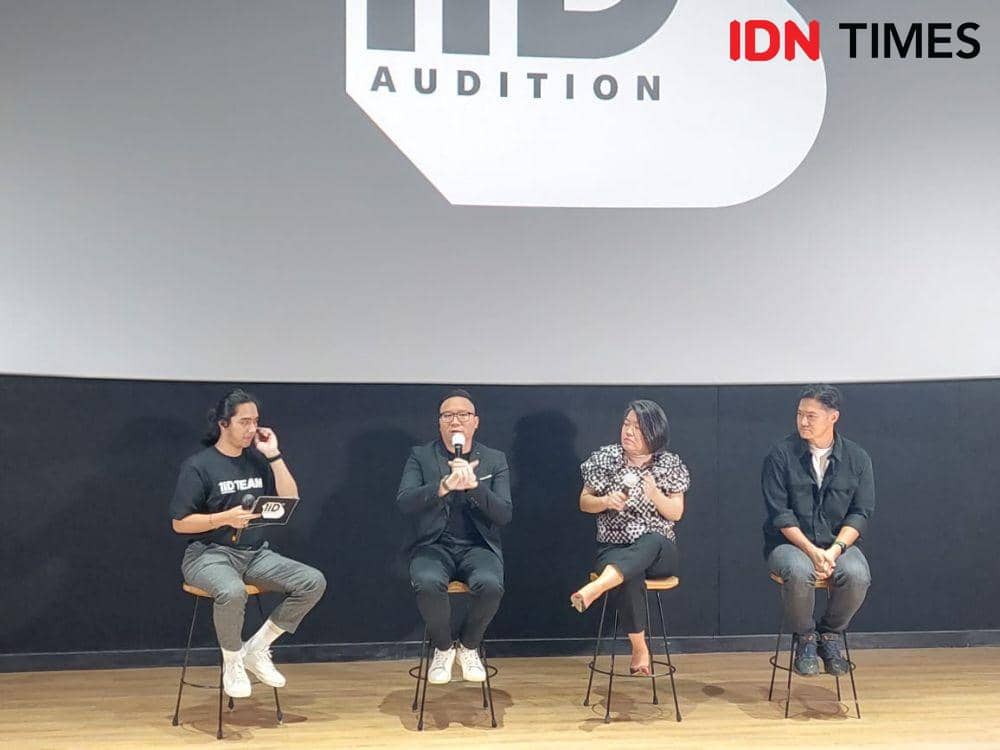 Patrick Effendy, Dien Tirro Buwono, dan Aoura Chandra 1ID Audition, pada Senin (7/3/2022). (IDN Times/Erfah Nanda)