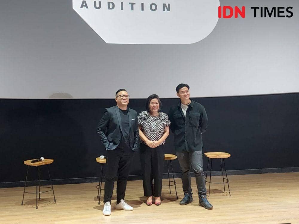 Patrick Effendy, Dien Tirro Buwono, dan Aoura Chandra 1ID Audition, pada Senin (7/3/2022). (IDN Times/Erfah Nanda)