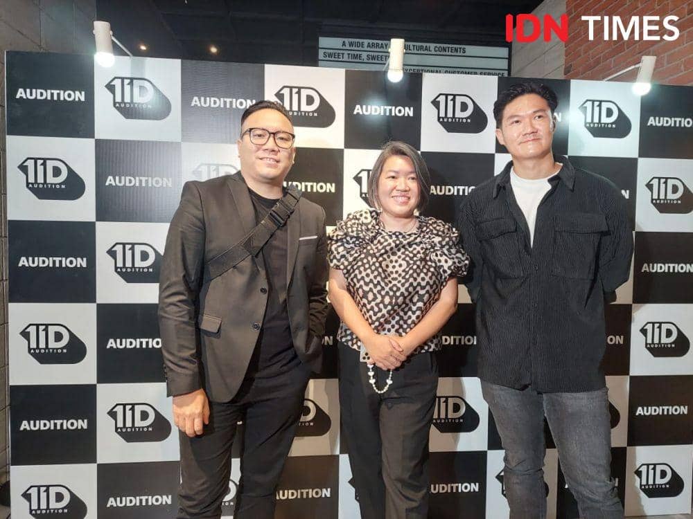 Patrick Effendy, Dien Tirro Buwono, dan Aoura Chandra 1ID Audition, pada Senin (7/3/2022). (IDN Times/Erfah Nanda)