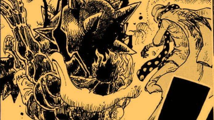 Luffy kena serangan Kaido. (Dok. Shueisha/One Piece)