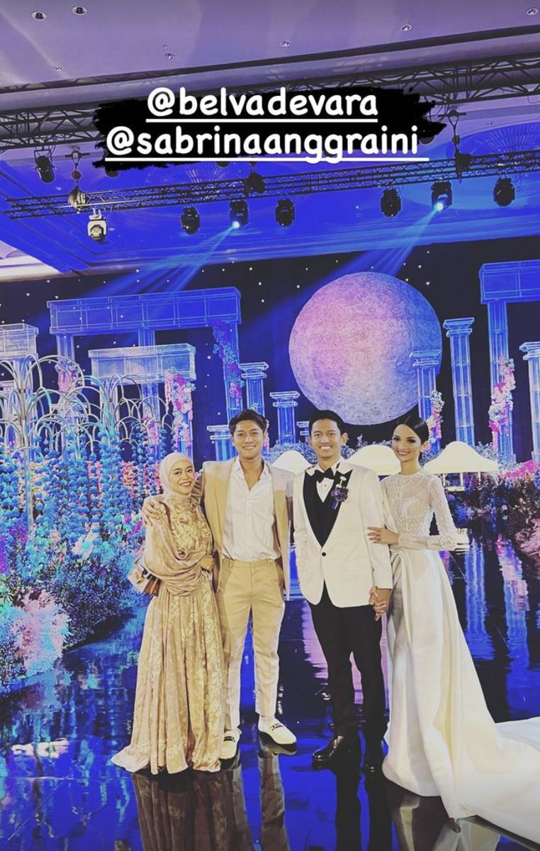 deretan artis yang hadir ke resepsi Belva dan Sabrina (instagram.com/rizkybillar)