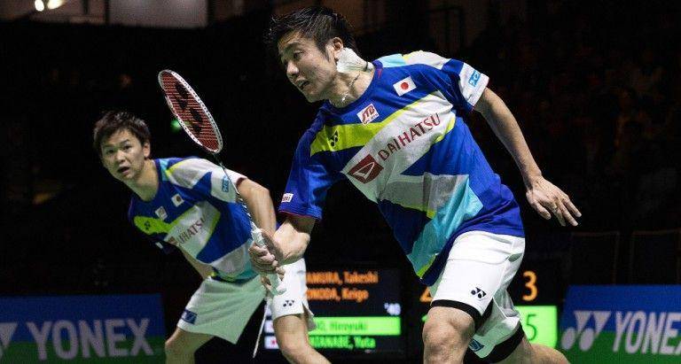 Hiroyuki Endo/Yuta Watanabe berlaga di final German Open 2019. (bwfworldtour.bwfbadminton.com)