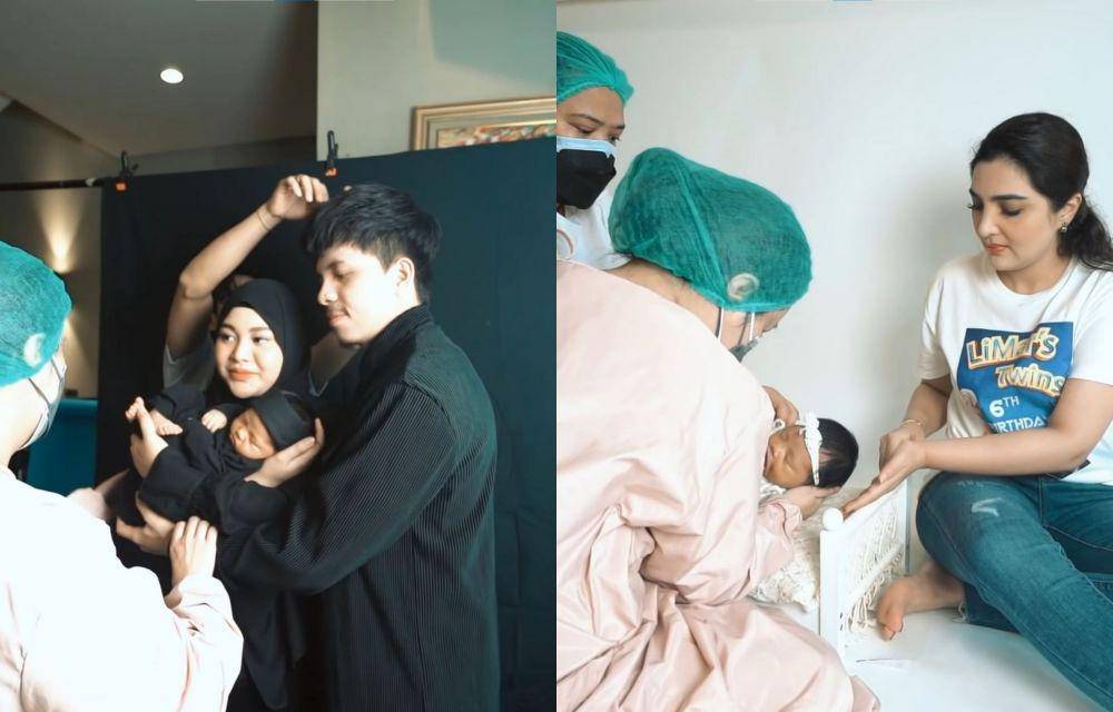 Di balik layar pemotretan Ameena, anak Aurel dan Atta (YouTube.com/AH/)