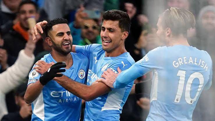 Pemain Manchester City saat merayakan gol di Derbi Manchester pada 2022. (skysports.com)