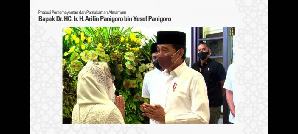 Presiden Jokowi takziyah ke rumah duka Arifin Panigoro (YouTube.com/Medco Foundation)
