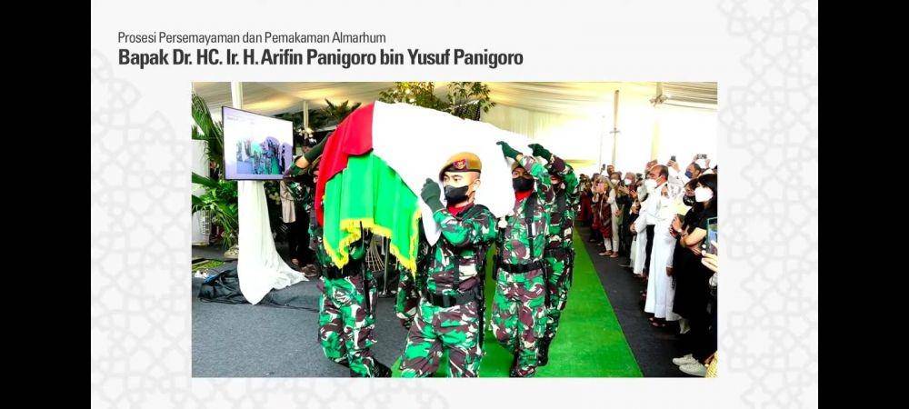 Upacara pemakaman almarhum Arifin Panigoro (Youtube.com/Medco Foundation)