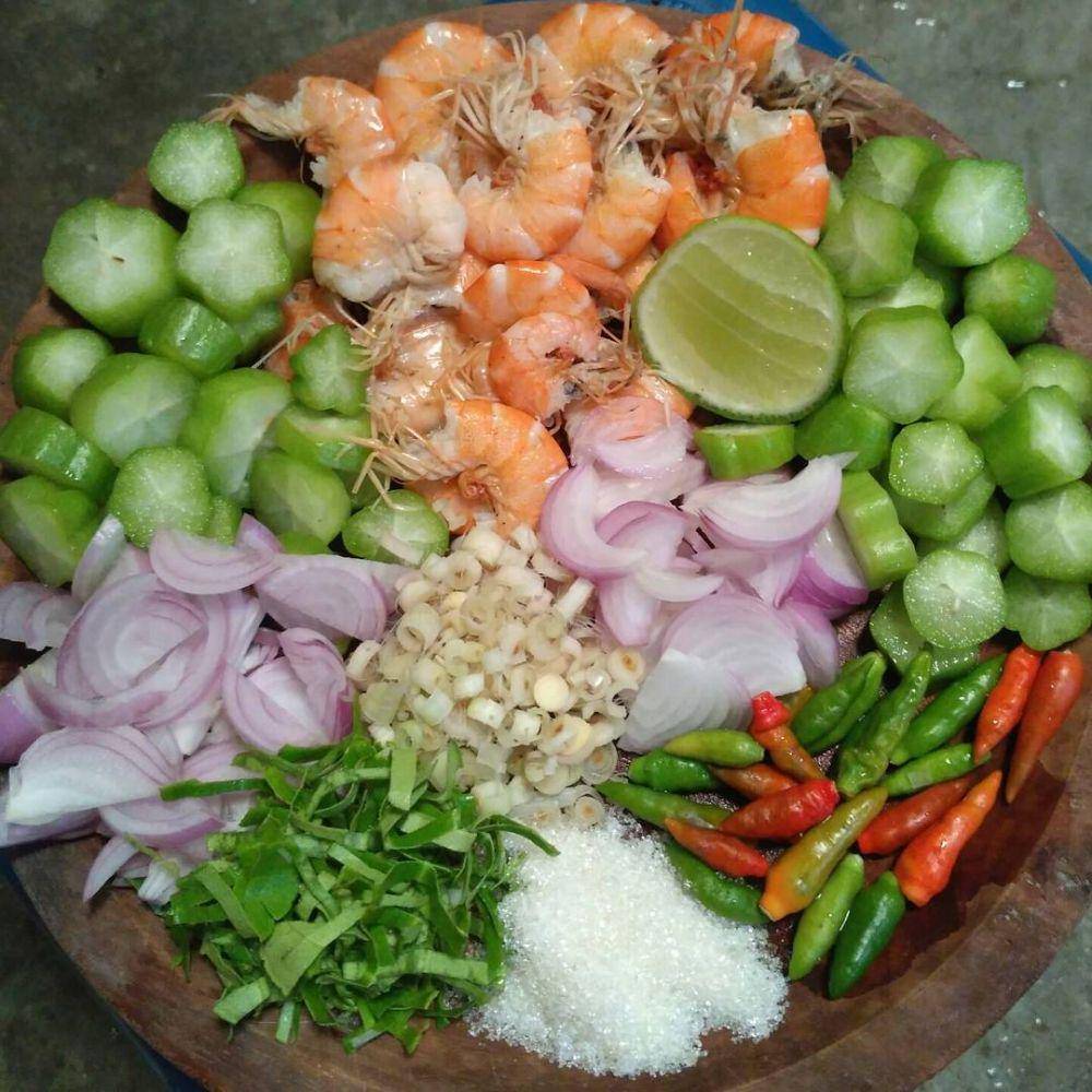 Bahan-bahan sambal asam udeung (instagram.com/lisa_andrianie)