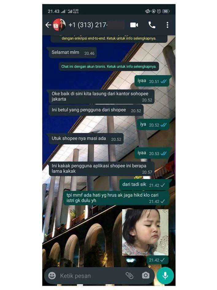 chat ketahuan menipu (twitter.com/gabolemalesssss)