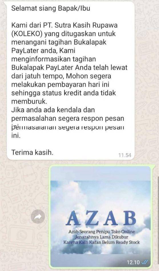 chat ketahuan menipu (twitter.com/piyokao1)