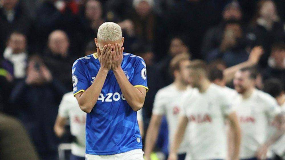 Richarlison ketika Everton kalah dari Tottenham Hotspur. (24ssports.com)