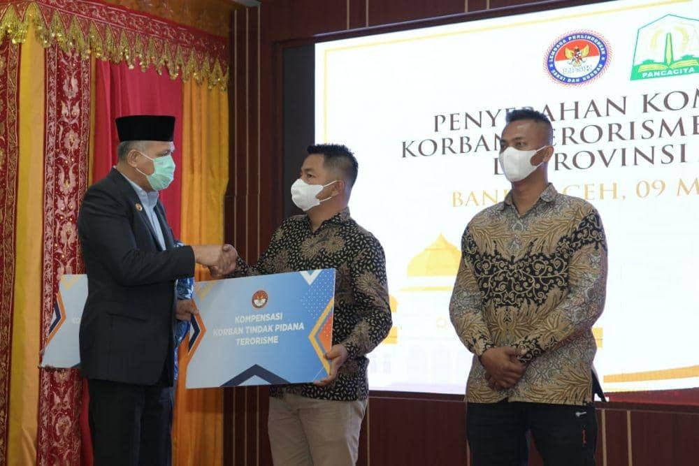 Sembilan korban terorisme masa lalu (KTML) mendapat dana kompensasi. (Dokumentasi Humas Pemprov Aceh untuk IDN Times)