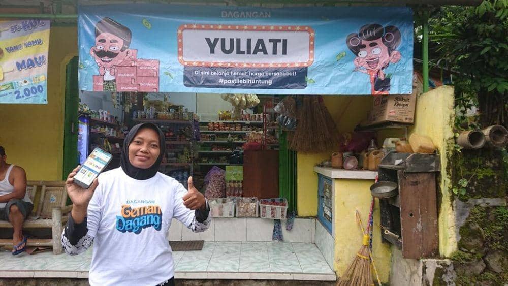 Yuliati pengguna Dagangan dari Desa Tempelsari, Kecamatan Cangkringan, Kabupaten Sleman (Dok. IDN Times)
