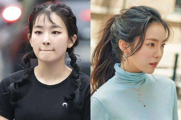 hair styling member Red Velvet (twitter.com/SMGirls4)