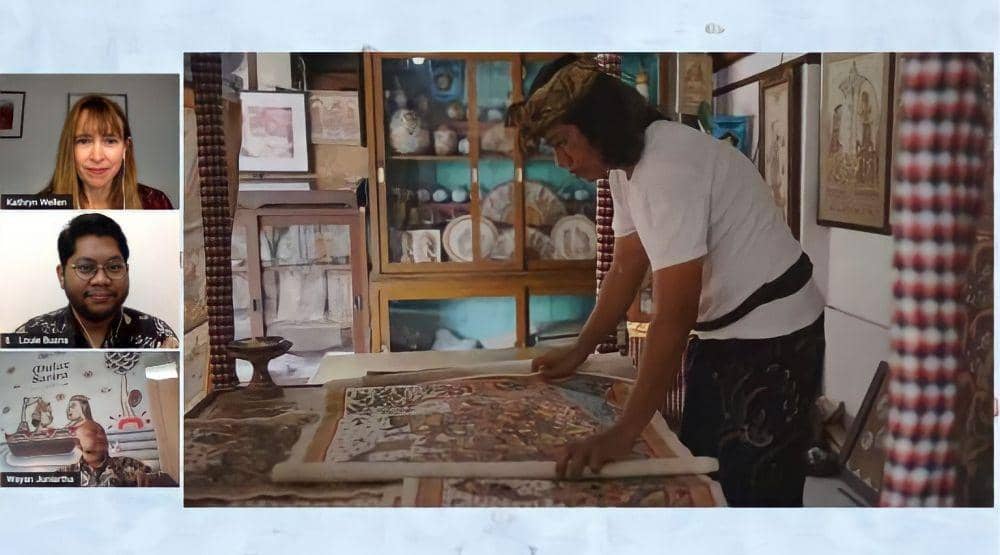 Kathryn Wellen dan Louie Buana saat diundang untuk mempresentasikan La Salaga Project di Ubud Writers and Readers Festival 2021. (Dok. La Salaga Project)