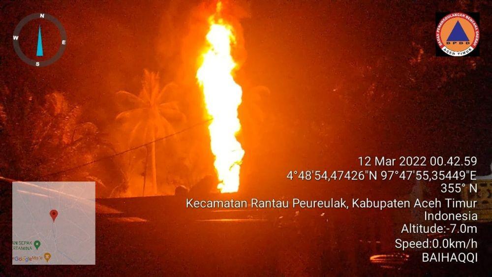 Merokok, 3 Warga Terbakar di Lokasi Pengeboran Minyak di Aceh Timur