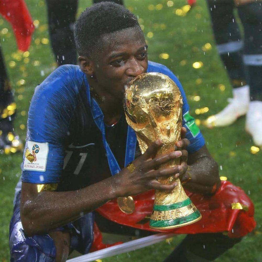 Ousmane Dembele menjuarai Piala Dunia 2018 bersama timnas Prancis. (instagram.com/o.dembele7)