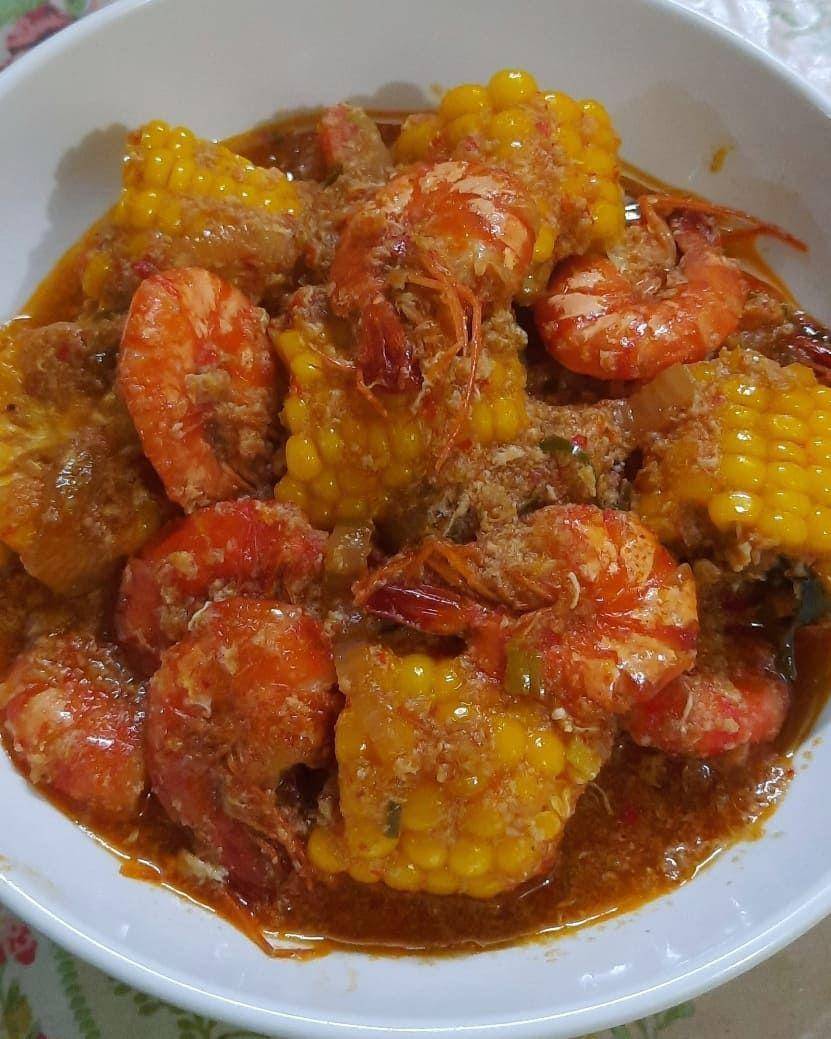 ilustrasi saran penyajian udang jagung pedas (instagram.com/eys_winata)