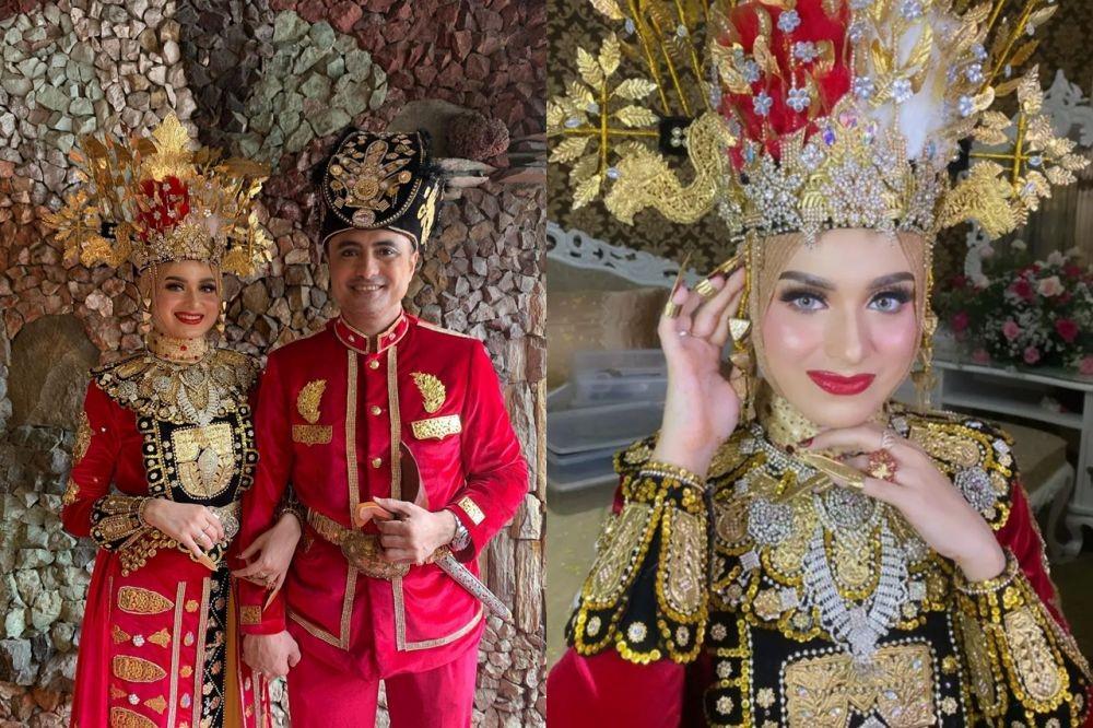 9 Busana dan Makeup Ngunduh Mantu Istri Rizal Djibran, Mewah!