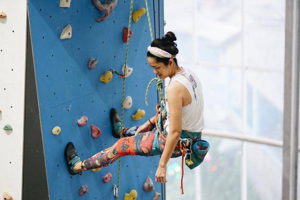 potret Prisia tekuni panjat tebing (instagram.com/prisia)