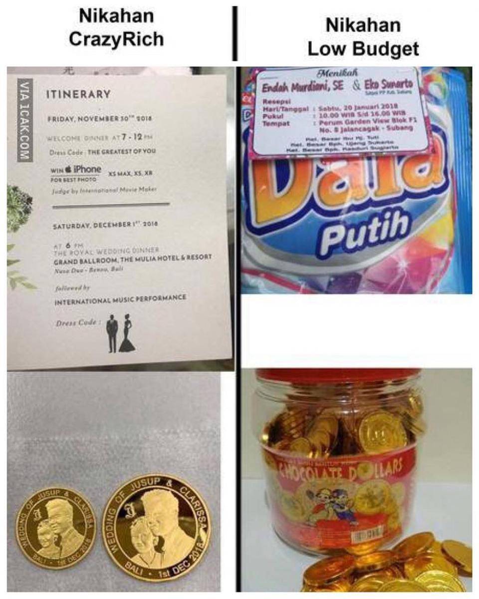 meme crazy rich low budget (facebook.com/1cakdotcom)