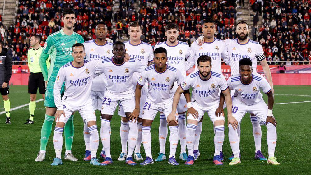 Skuad Real Madrid dalam pertandingan melawan Mallorca di LaLiga. (twitter.com/realmadriden)