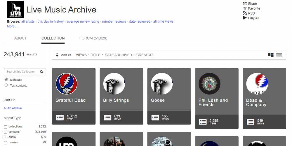 ilustrasi Live Music Archive (archive.org)