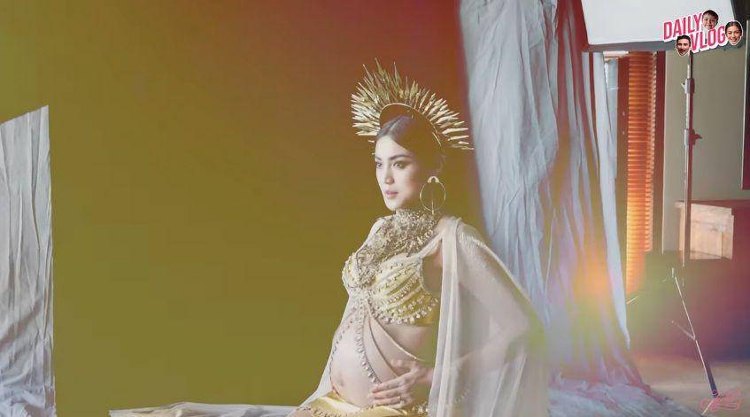 potret Jessica Iskandar saat jalani maternity photoshoot (youtube.com/Jessica Iskandar)
