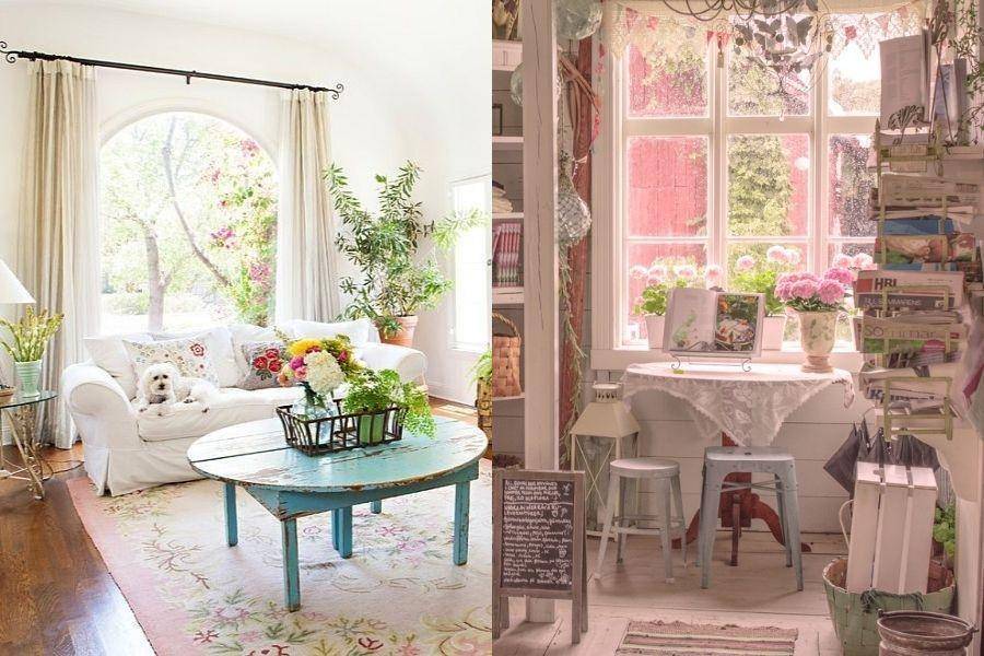 Dekorasi tanaman hias di rumah shabby chic. (unsplash.com/Hayffield L / decoist.com)