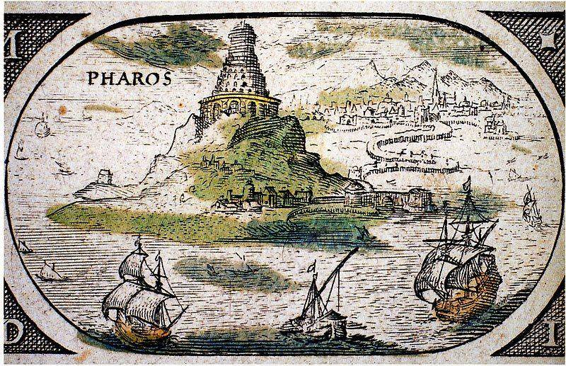 Mercusuar Alexandria oleh Jansson Jansonius (commons.wikimedia.org)