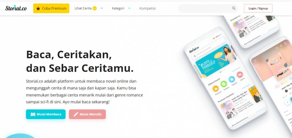 Ilustrasi tampilan browser Storial.co (storial.co)