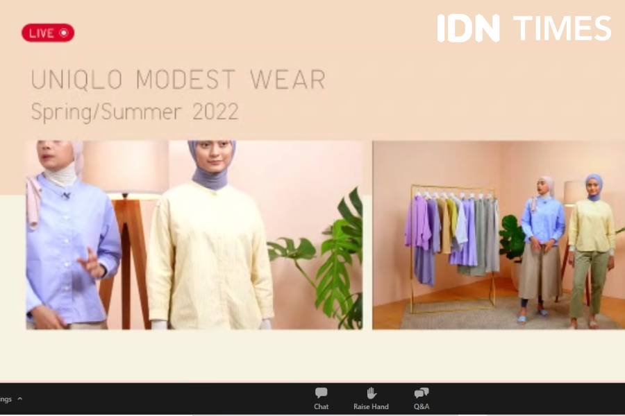Liputan "Launch Event UNIQLO MODEST WEAR Spring/Summer 2022", Kamis (17/3/2022). IDN Times/Tyas Hanina