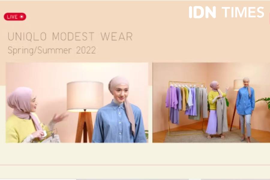 Liputan "Launch Event UNIQLO MODEST WEAR Spring/Summer 2022", Kamis (17/3/2022). IDN Times/Tyas Hanina